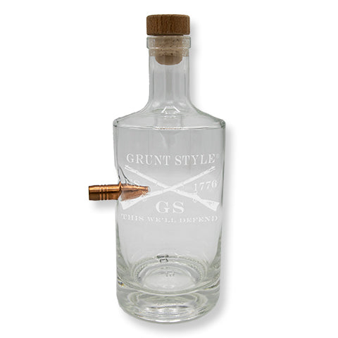 whiskey glass decanter with grunt style logo | Grunt Style 
