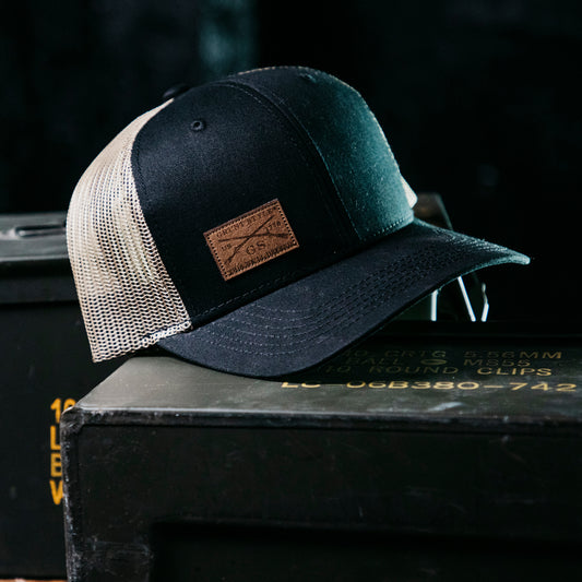 GS logo leather patch hat | Patriotic Hats 