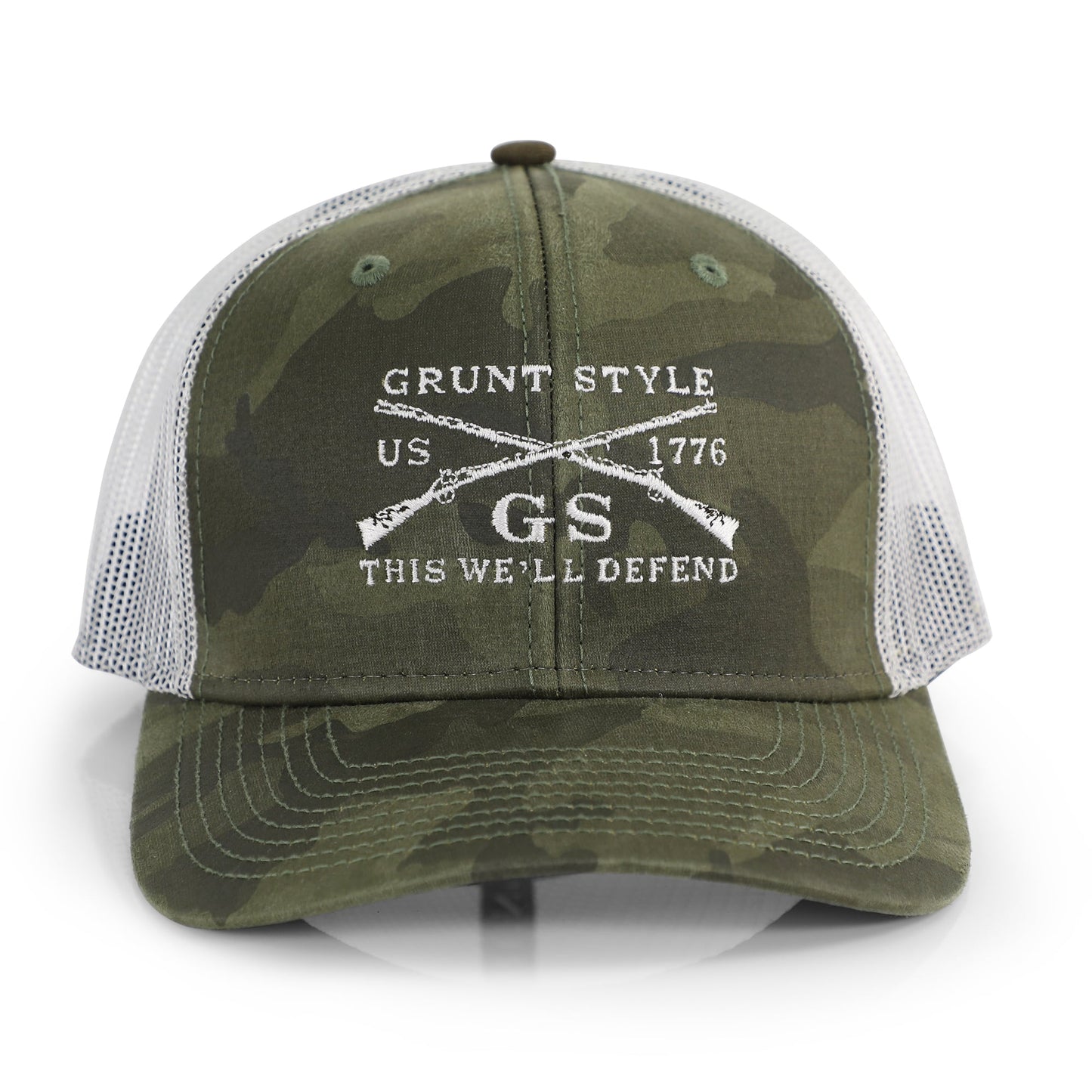 Grunt Style Camo Embroidered Full Logo Hat | Grunt Style 