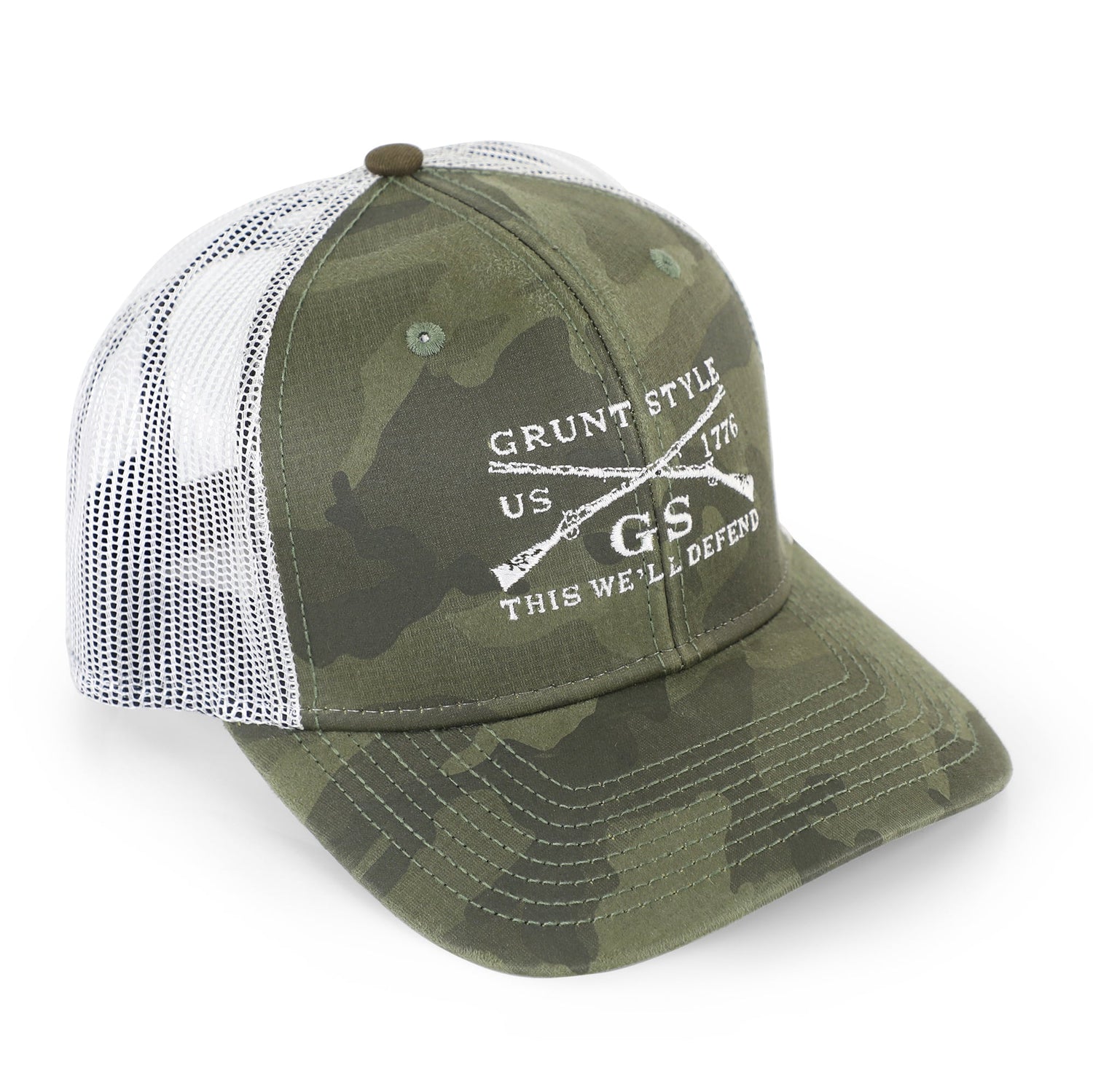 Grunt Style Camo Full Embroidered Logo Hat | Grunt Style 
