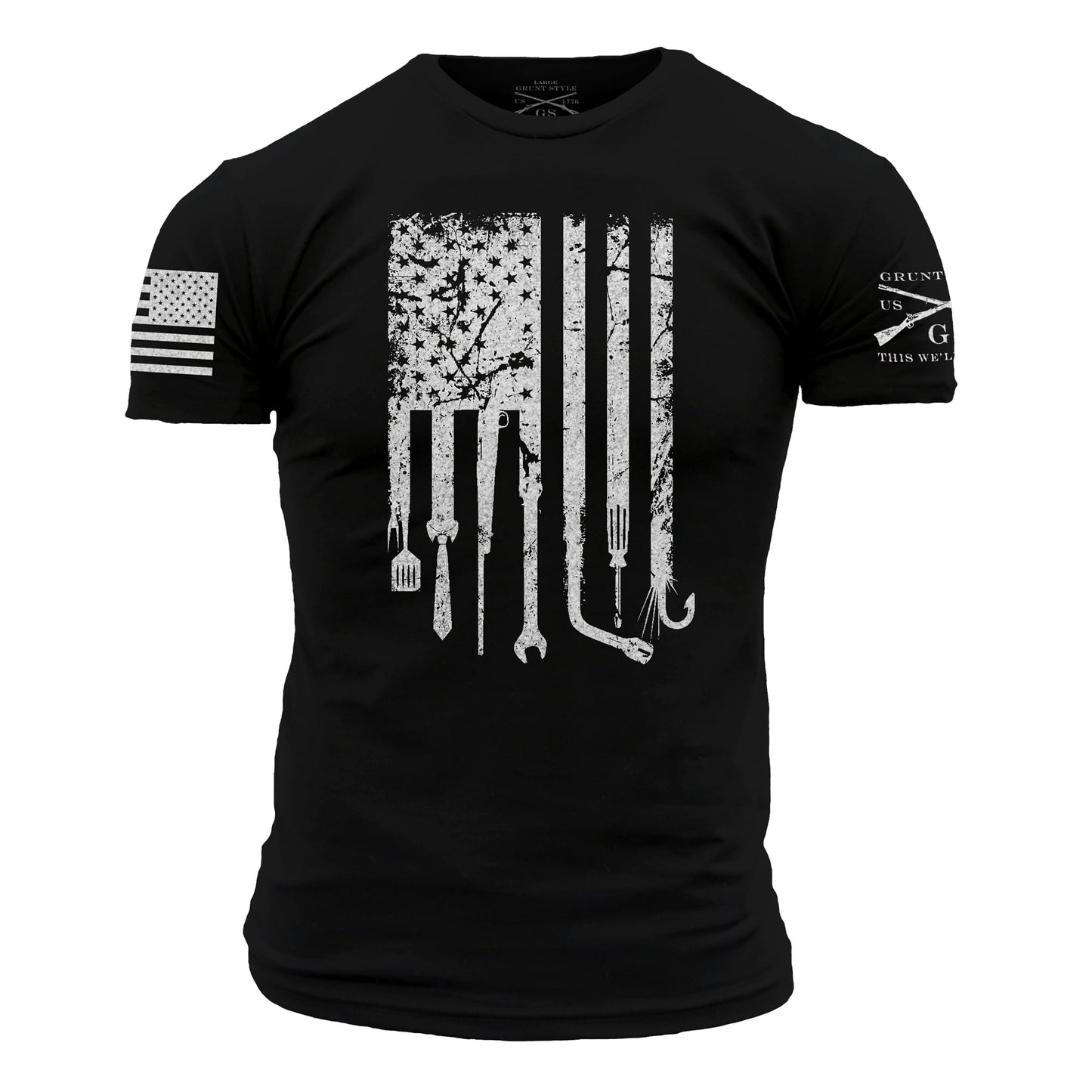 Dad Flag T-Shirt - Black