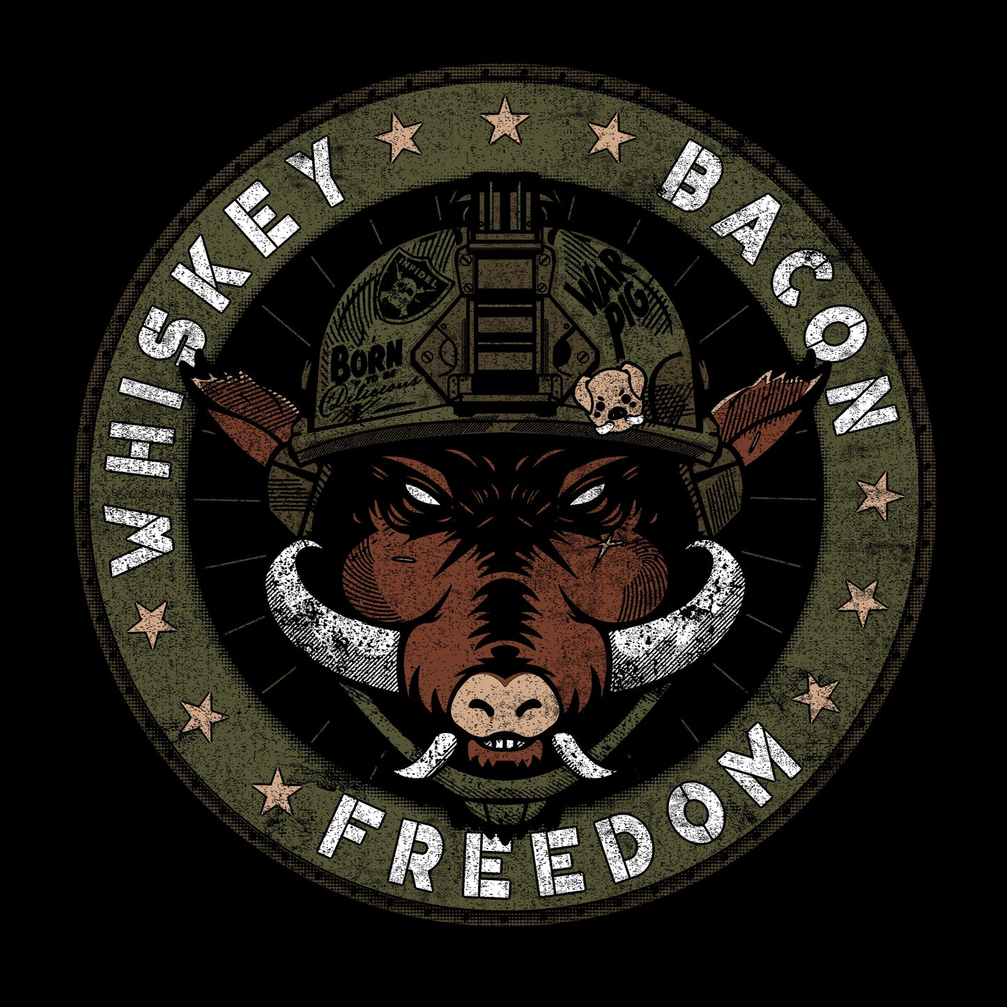 Whiskey Bacon Freedom Men's Tee | Grunt Style 