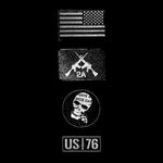 flag, 2a, grenade, and USA 76 logos  | Grunt Style 