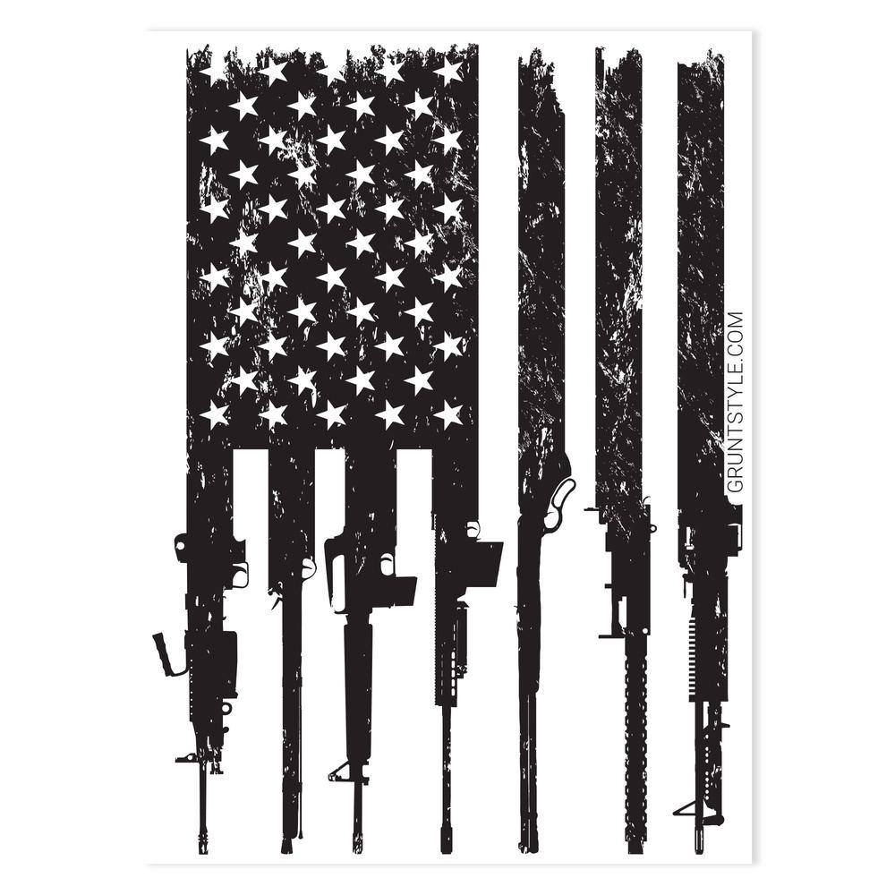 Rifle Flag 2.0 Sticker | Grunt Style Patriotic Sticker – Grunt Style, LLC