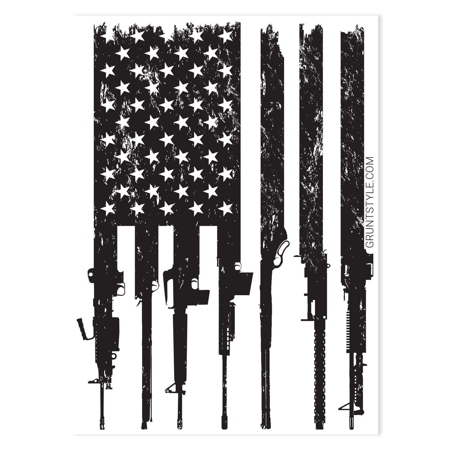 Rifle Flag sticker  | Grunt Style 