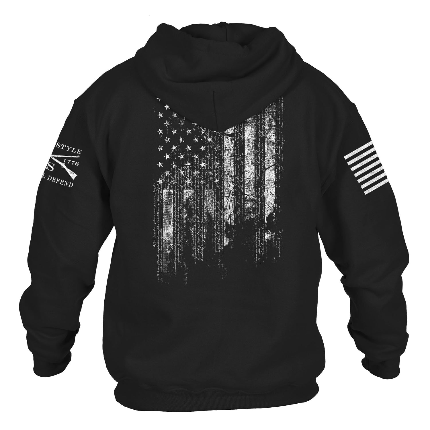 american hoodie - 1776 flag