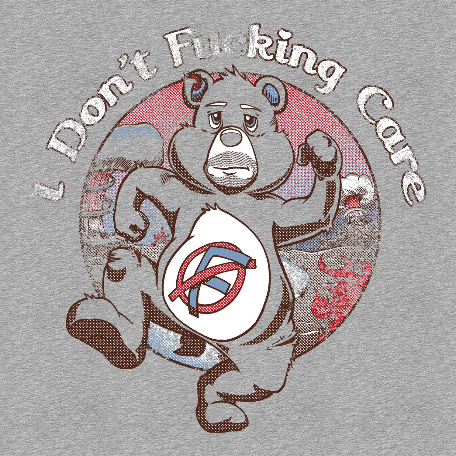I Don't F*cking Care bear graphic logo | Grunt Style 