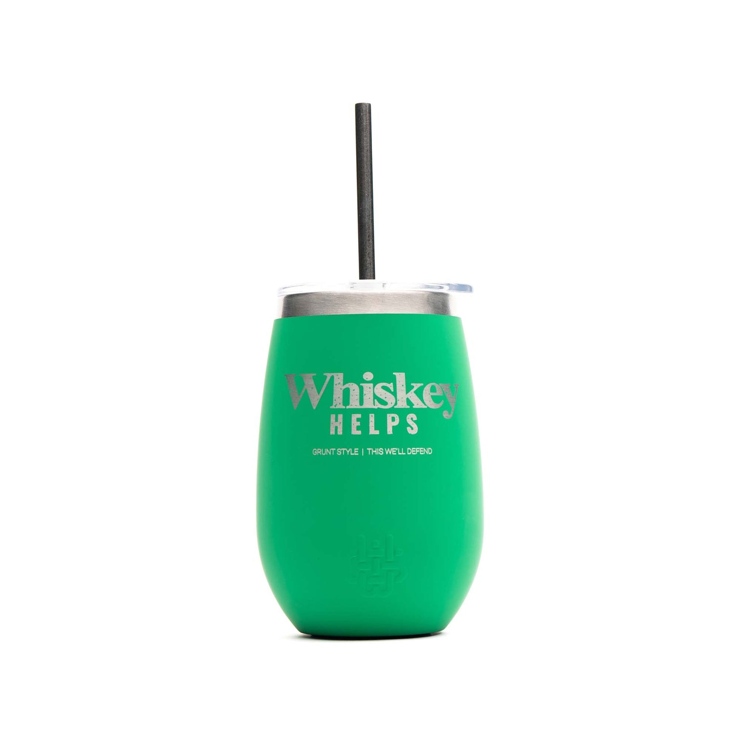 Whiskey Helps‚Ñ¢ 12oz Tumbler in Green | Grunt Style 