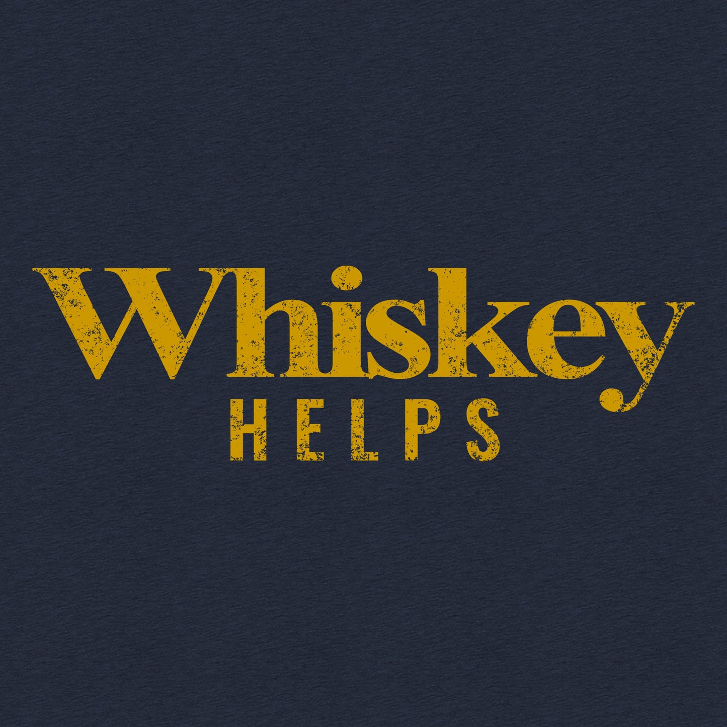 Men's Whiskey Helps - Navy and Yellow | Grunt Style 