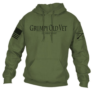 Grumpy Old Vet Hoodie - Military Green