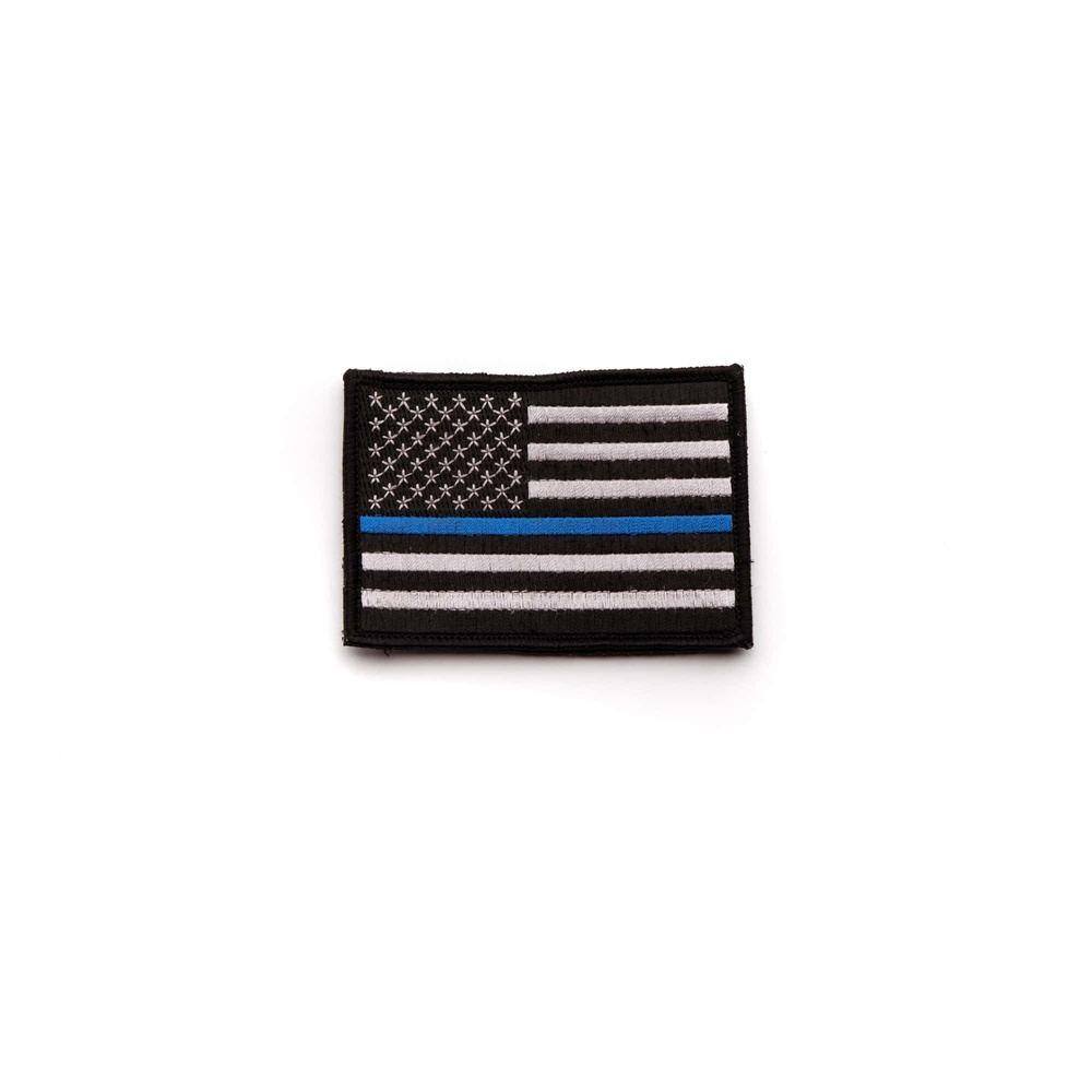 U.S.A. Flag PVC Embroidery Velcro Patch - Blue Lives Matter 