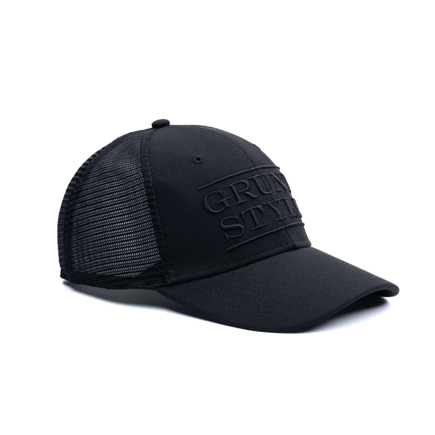 Grunt Style Stacked Logo Black Men's Hat | Patriotic Clothing 