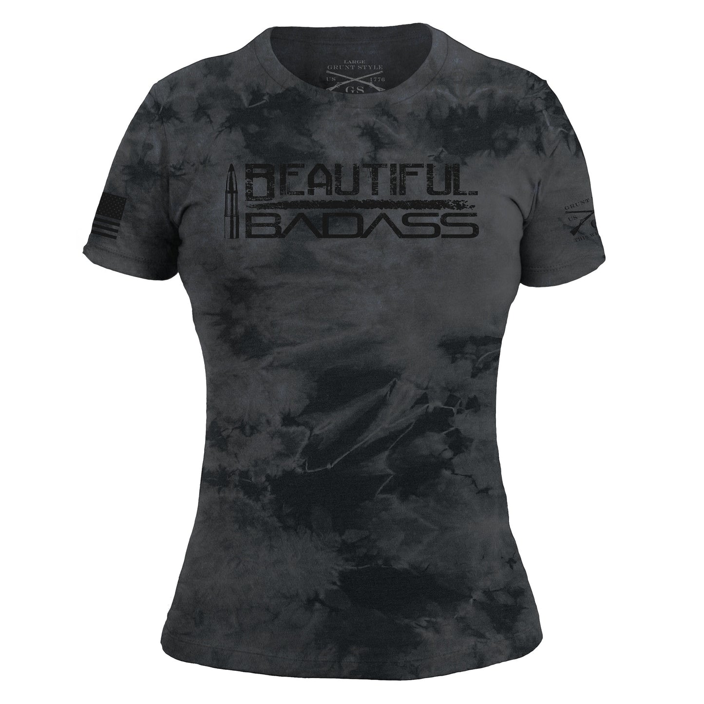 Black Wash Shirt for Women Beautiful Badass  | Grunt Style 