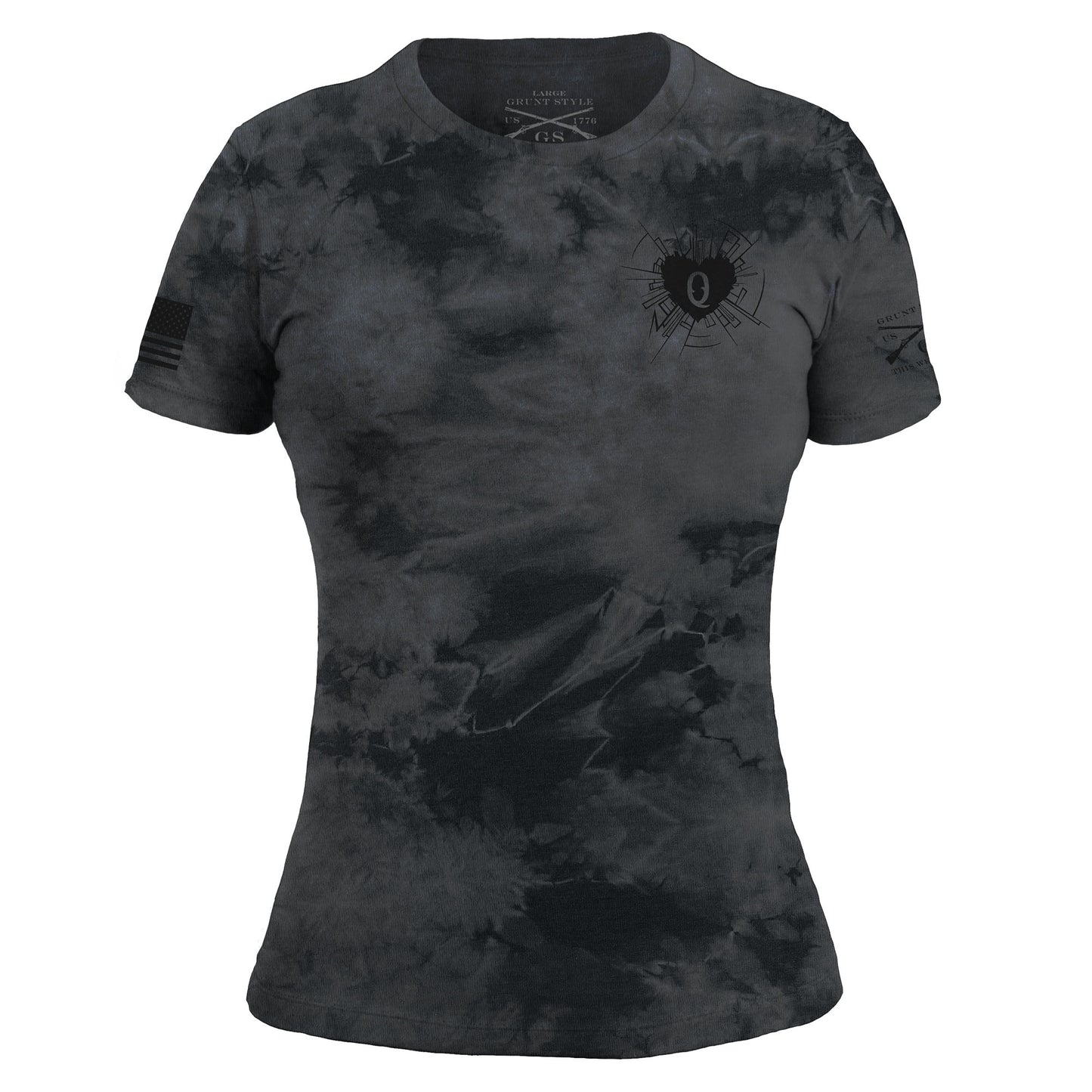 Heart and Soul of a Warrior Black Wash Graphic Shirt | Grunt Style 