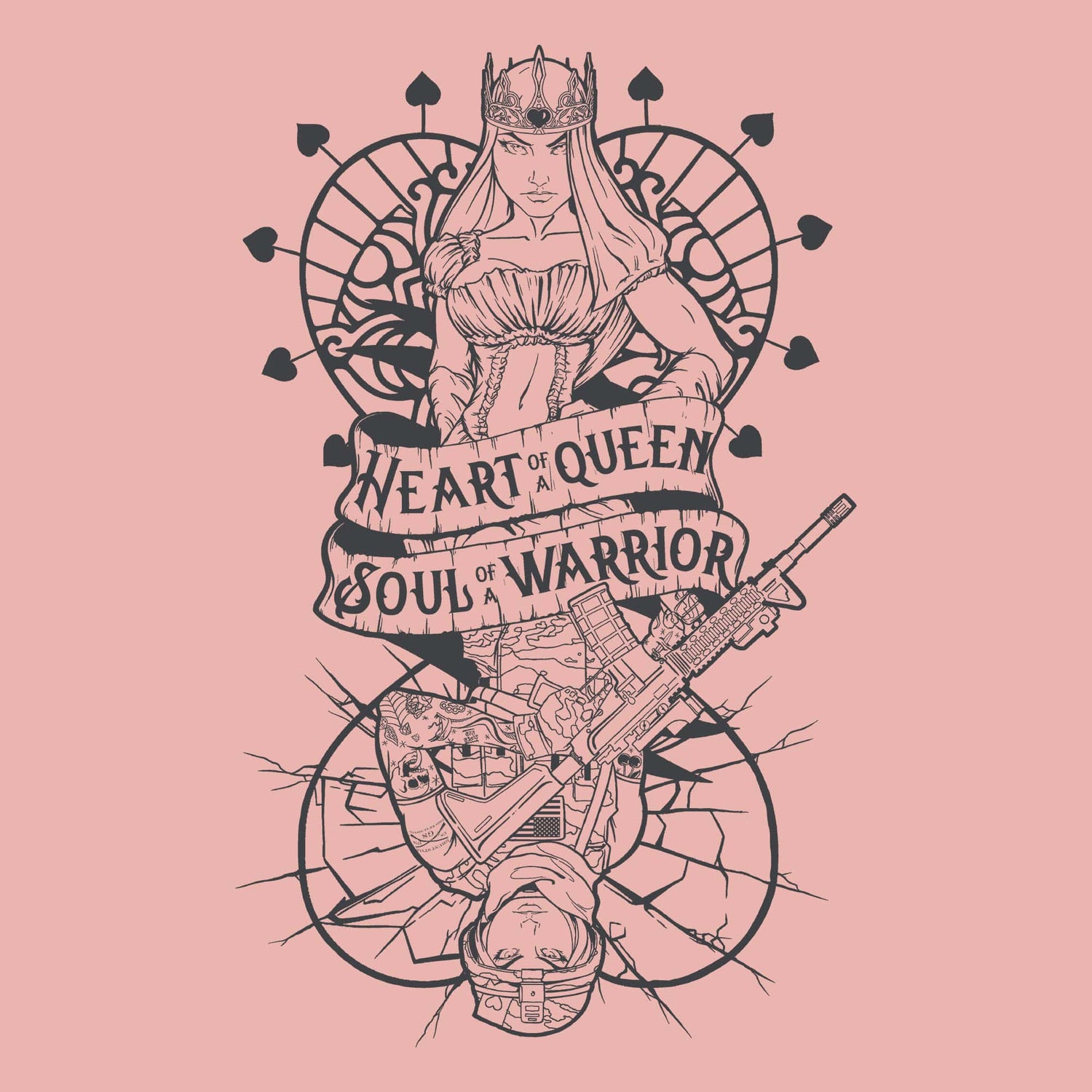 Women's Heart and Soul of a Warrior - Desert Pink | Grunt Style 