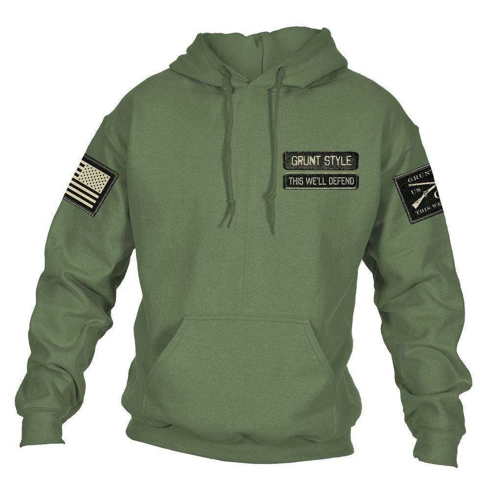 Name Tape Hoodie - Green Jacket – Grunt Style, LLC