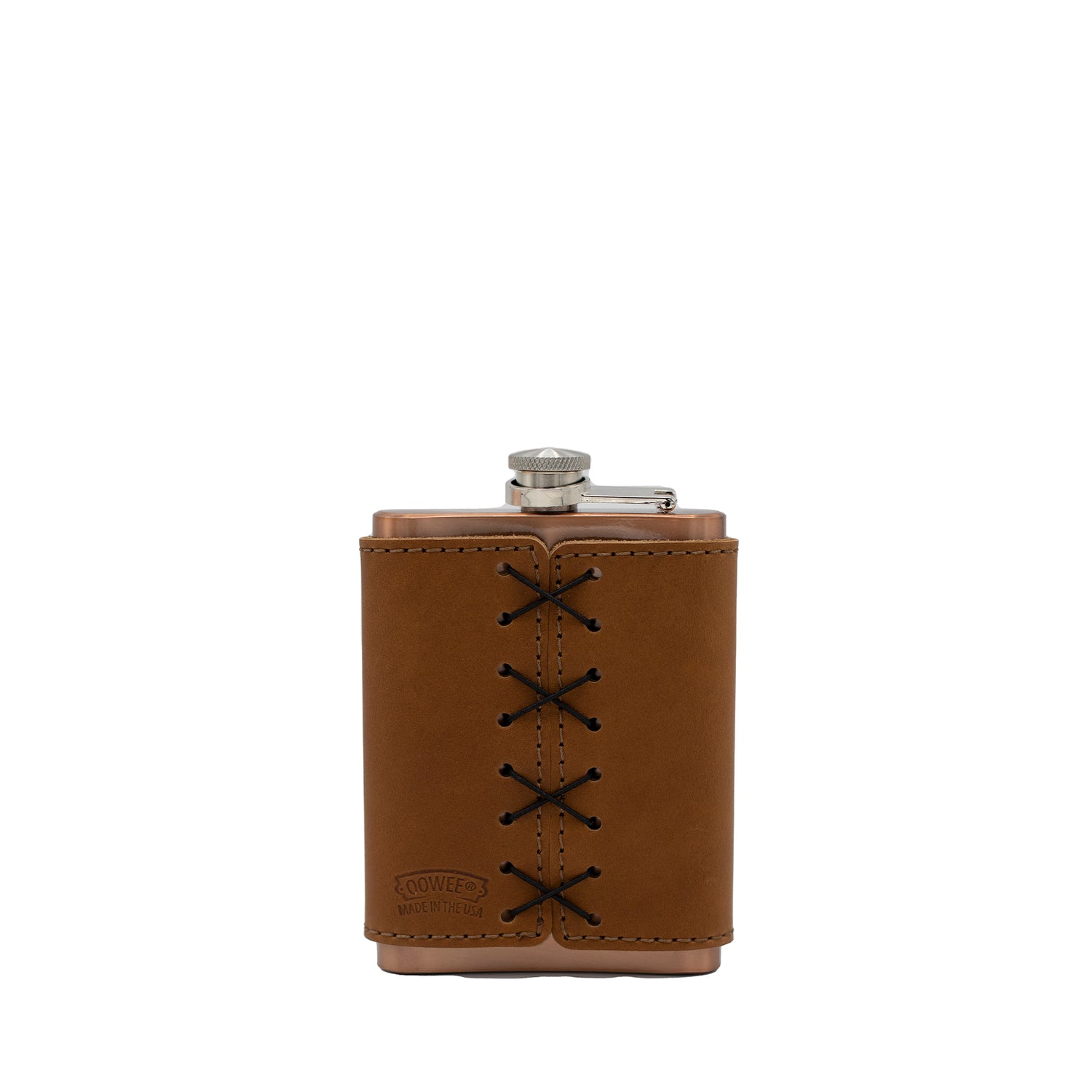 Leather Stitched Logo Flask | Grunt Style 