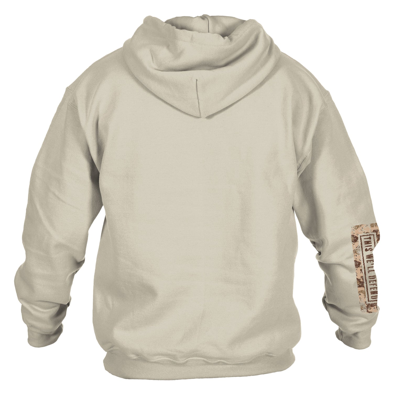 Men's Hoodie Sweatshirt This We'll Defend Sleeve Desert Camo  | Grunt Style 