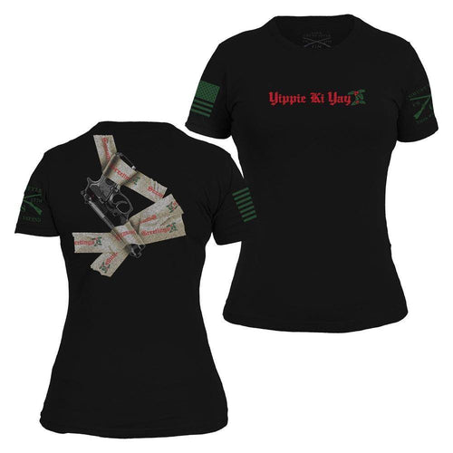 Slim-Fit Yippee Ki Yay Holiday Tee for Women | Grunt Style  