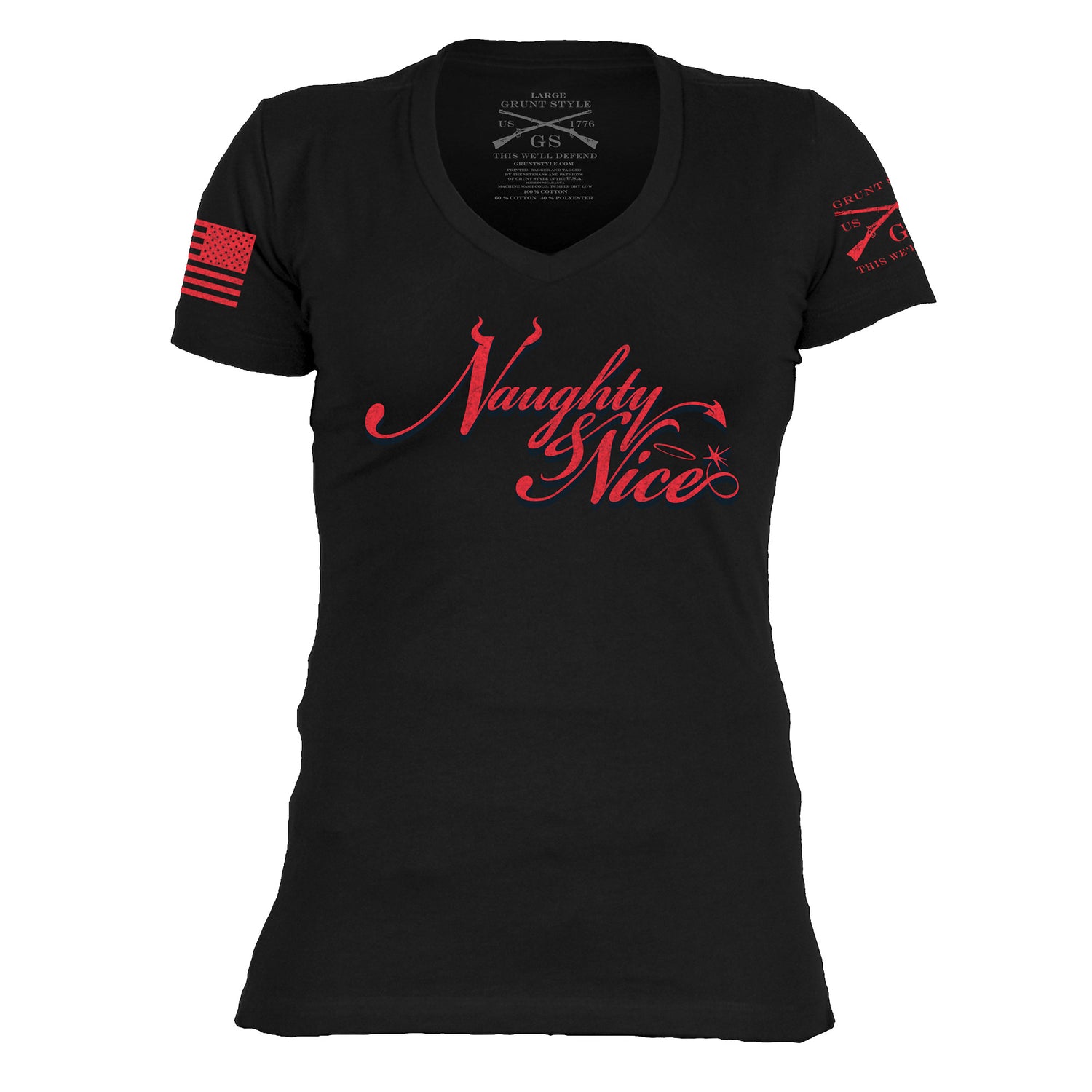 Naughty and Nice Holiday V-Neck for Women