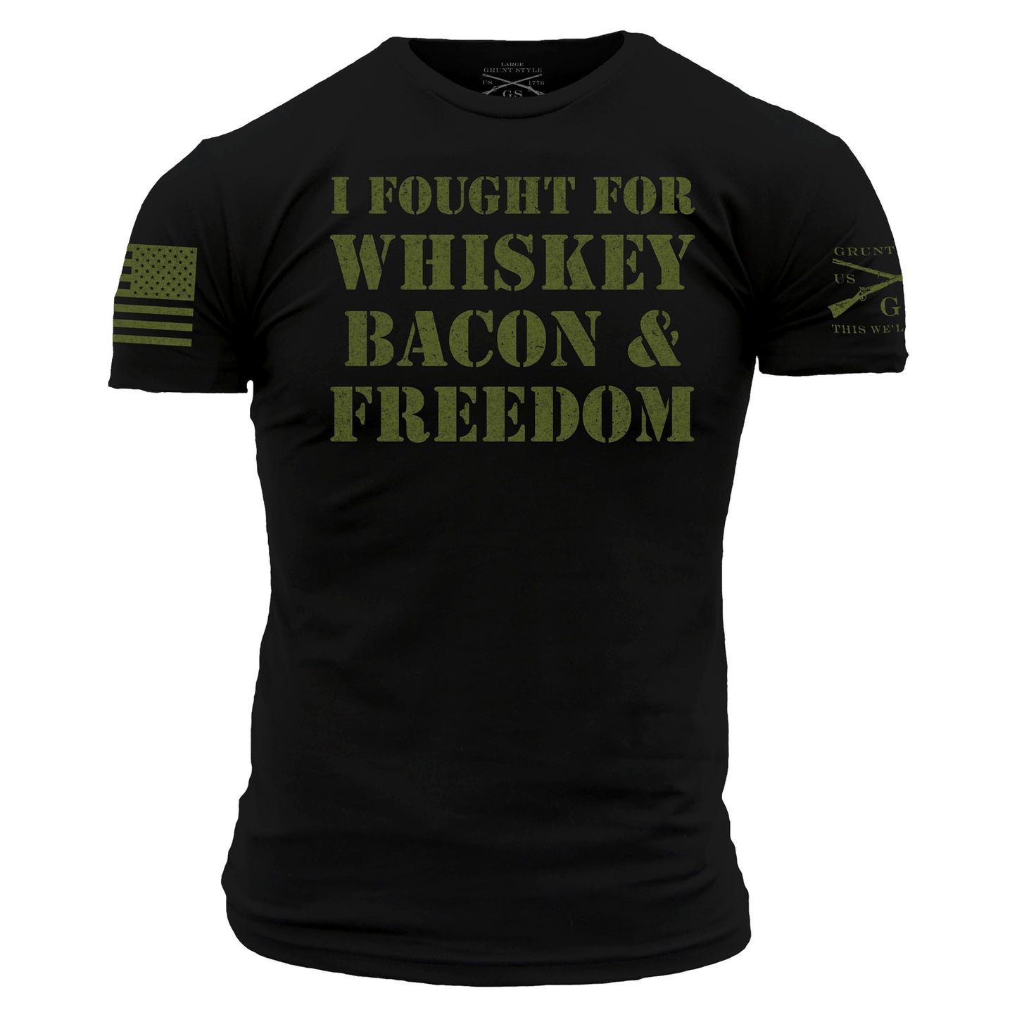patriotic shirts for men - Whiskey Bacon Freedom 