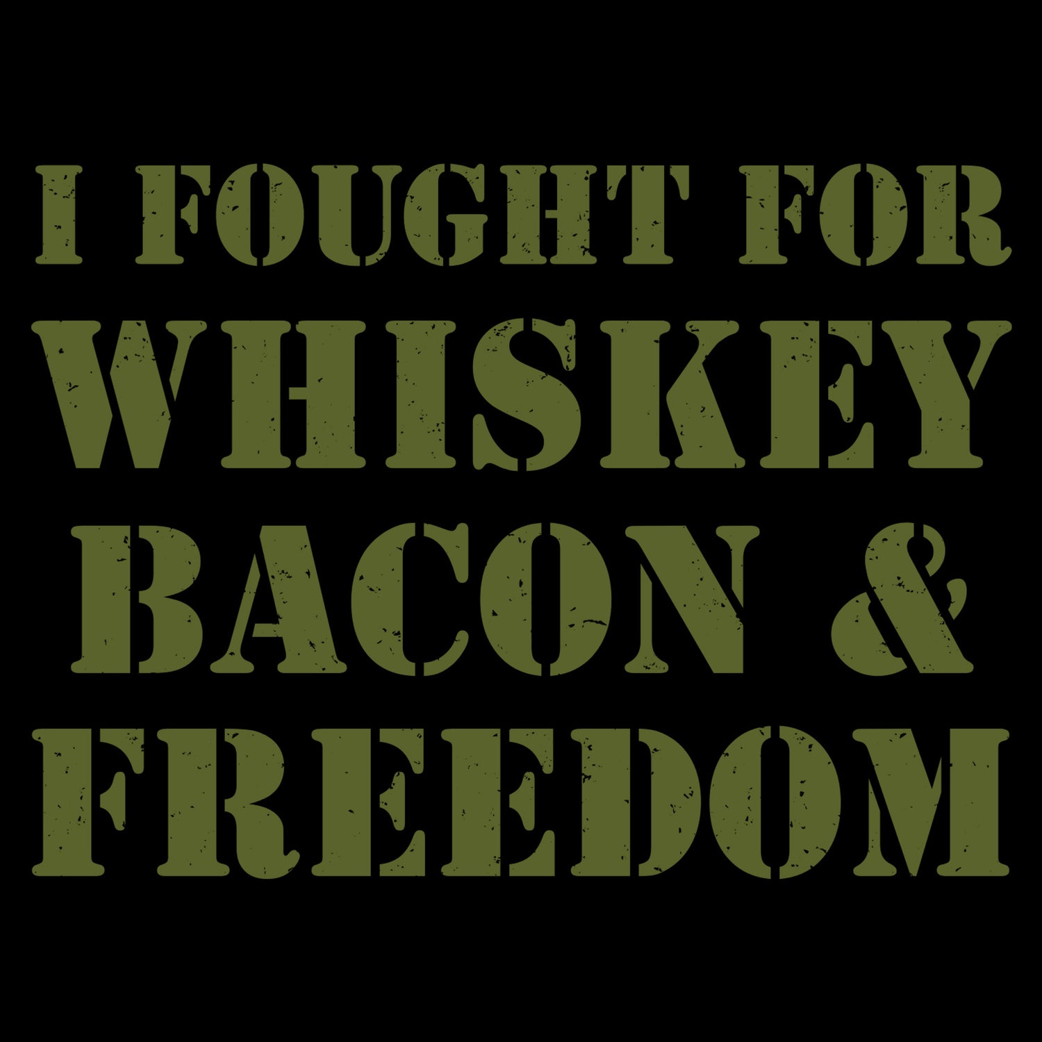  Whiskey, Bacon & Freedom - veteran apparel