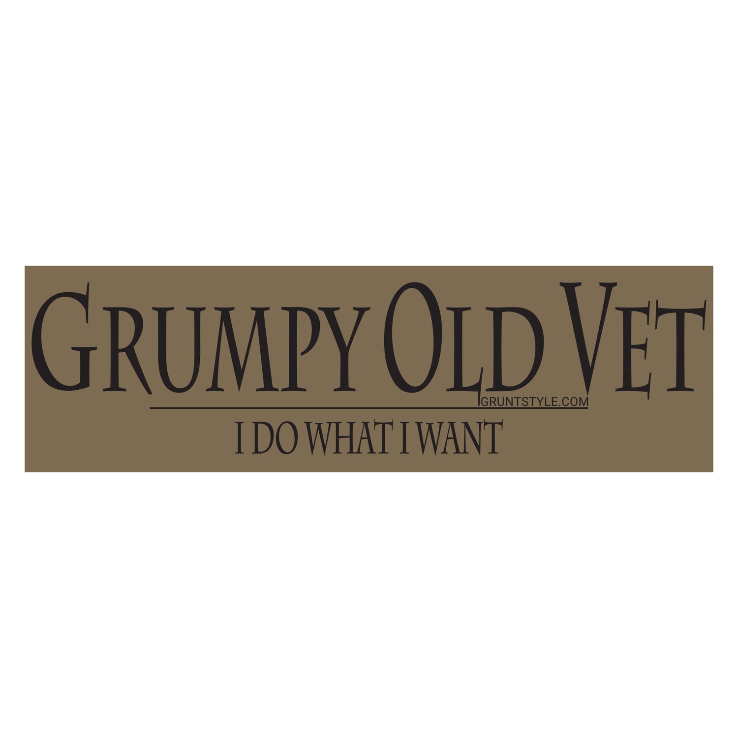 Grumpy Old Vet Sticker | Grunt Style 