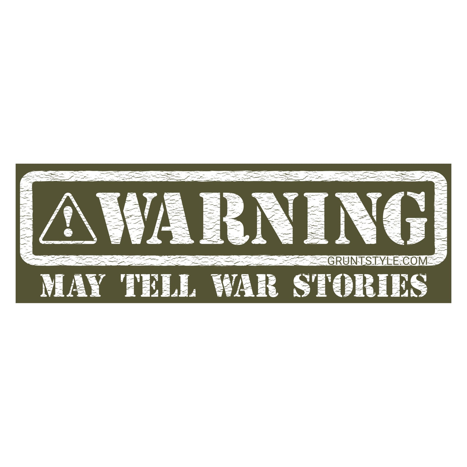 Warning! May Tell War Stories Sticker | Grunt Style 