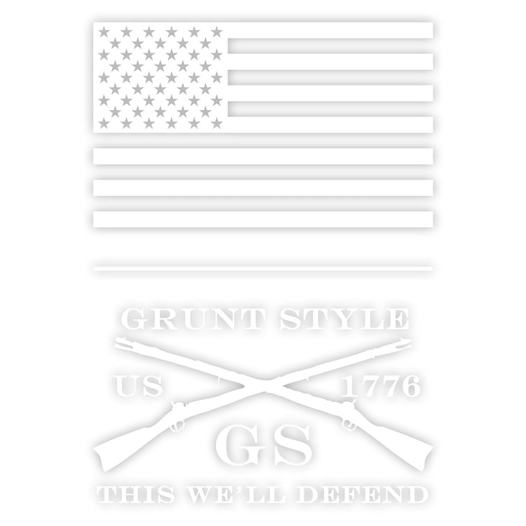 Grunt Style Stacked Flag Decal