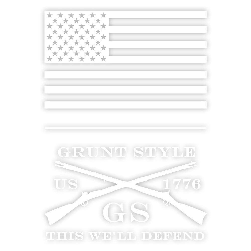 Grunt Style Stacked Flag Vehicle Decal - Patriotic Gear – Grunt Style, LLC