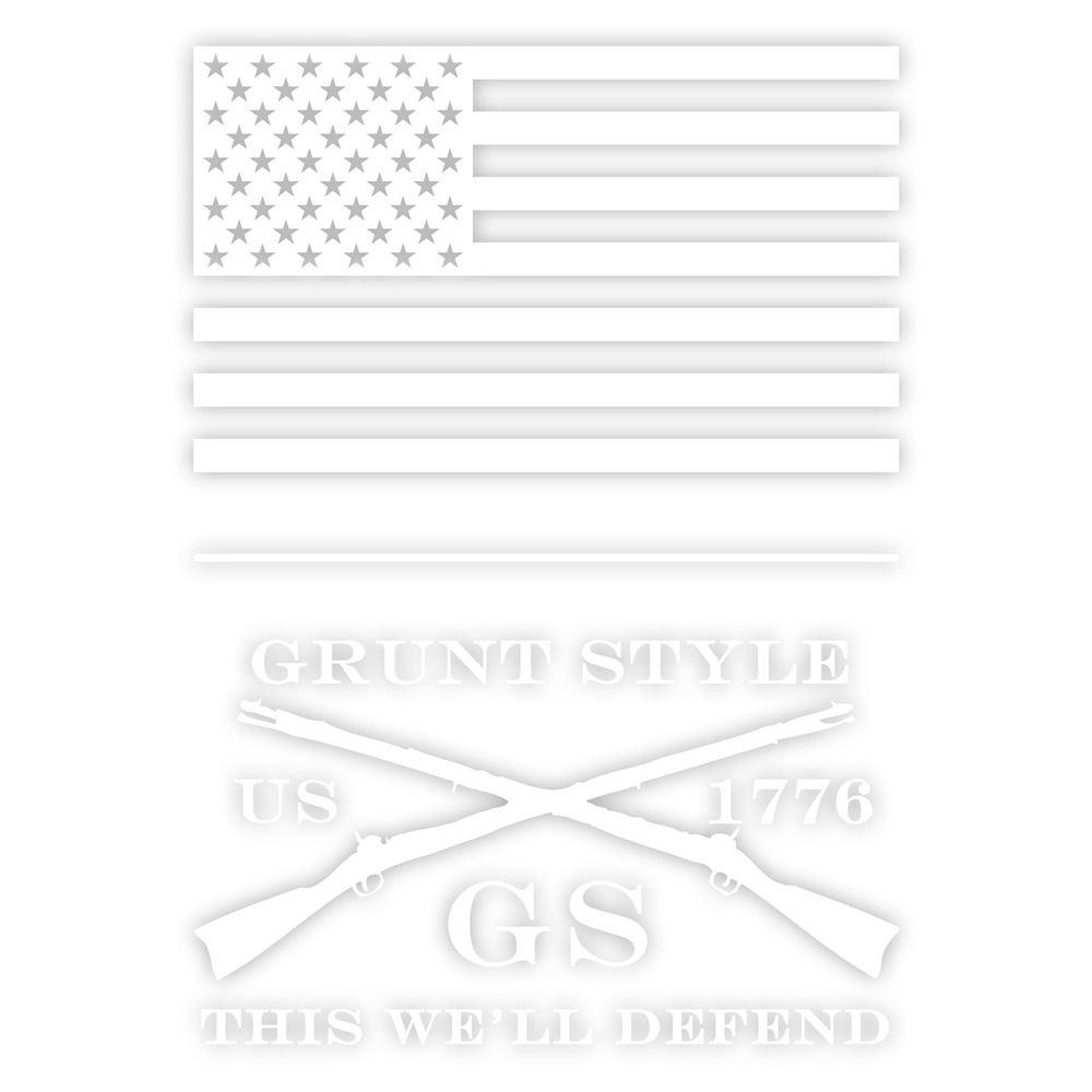 Grunt Style Stacked Flag Decal