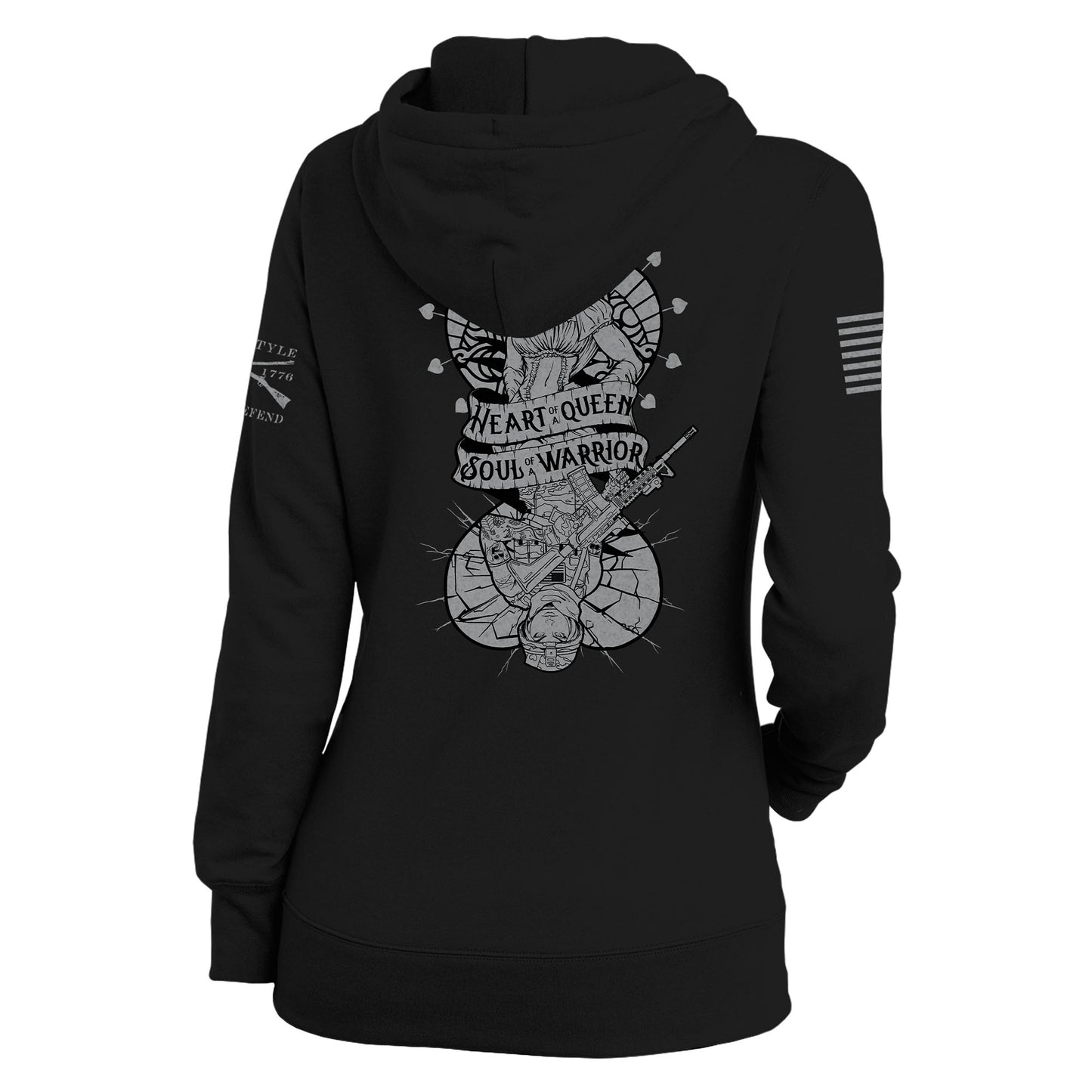 Hoodie for Women Heart and Soul of a Warrior  | Grunt Style 