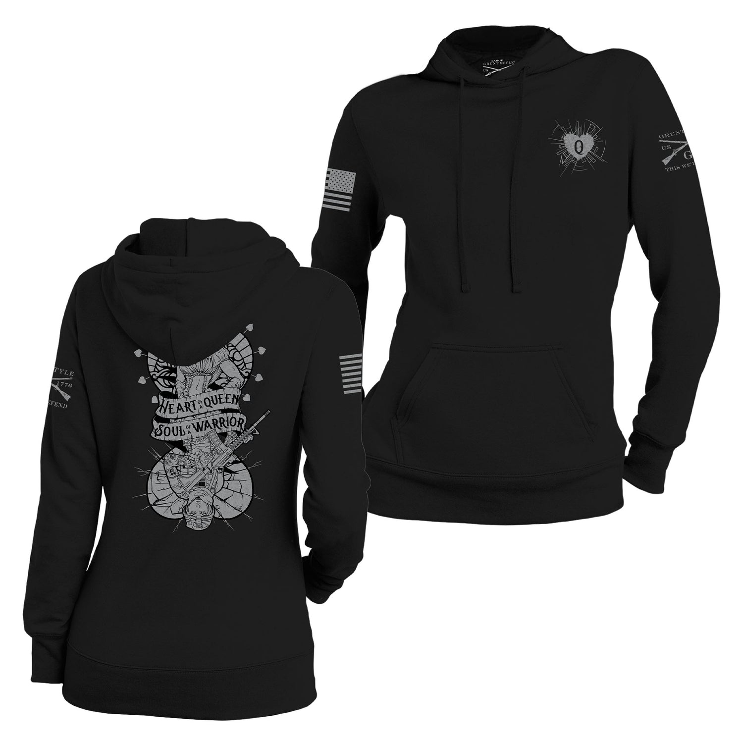 Women's Hoodie Heart and Soul of a Warrior  | Grunt Style 
