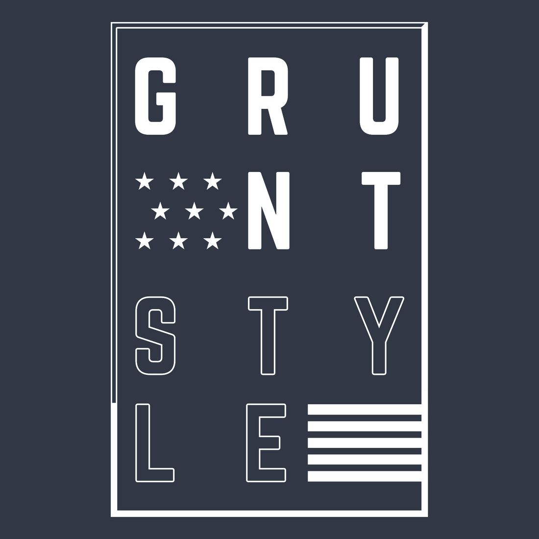 Stars and Stripes Navy Logo Graphic | Grunt Style 