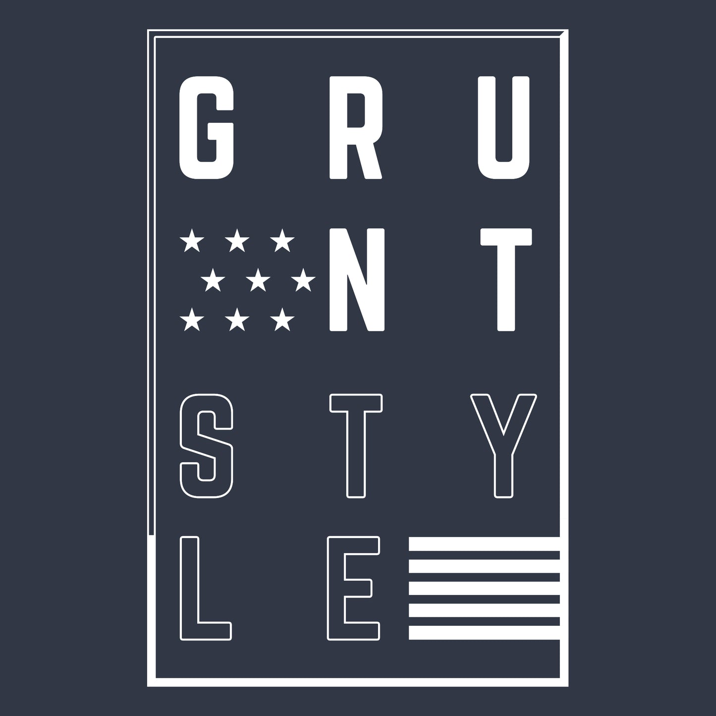 Stars and Stripes Navy Logo Graphic | Grunt Style 