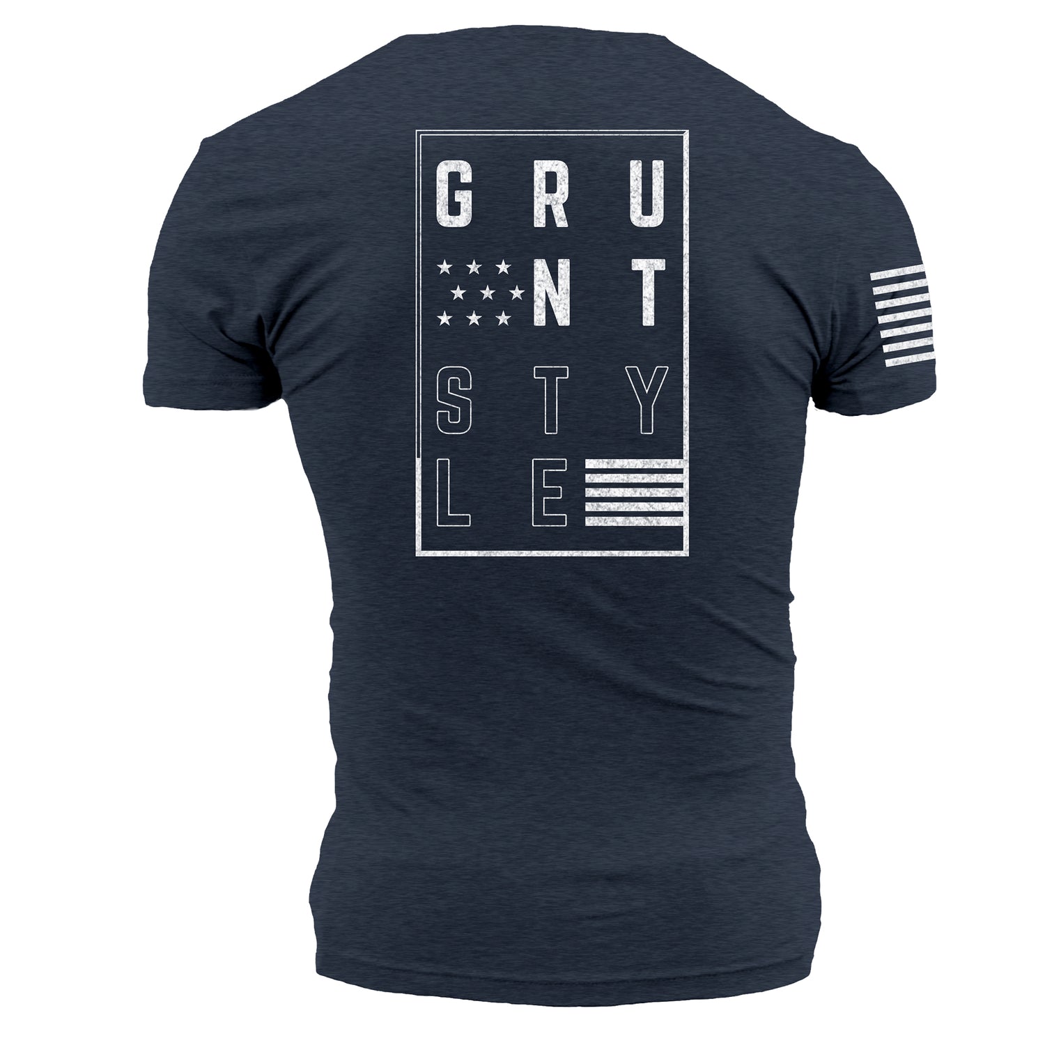 Men's Stars and Stripes Navy Logo Tee | Grunt Style 