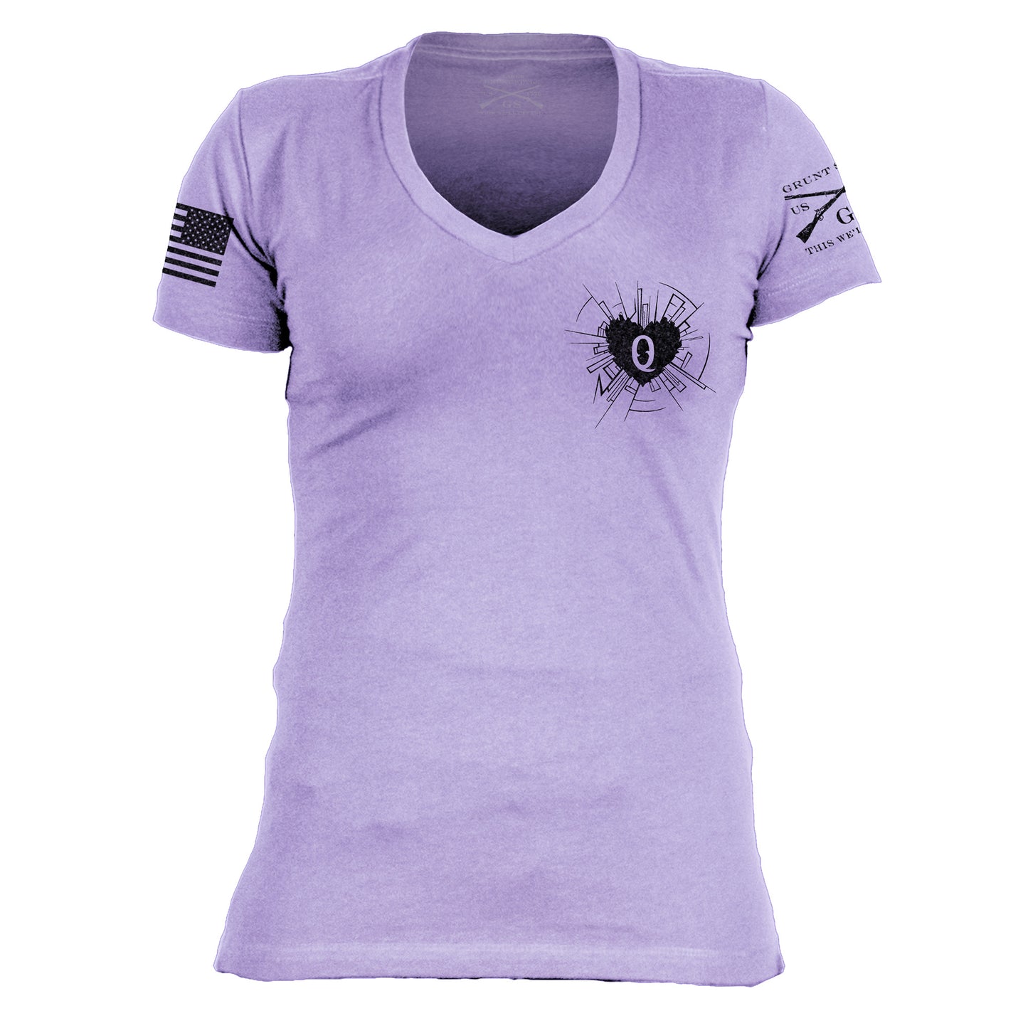 Ladies' Tee Heart and Soul of a Warrior - Lavender | Grunt Style  