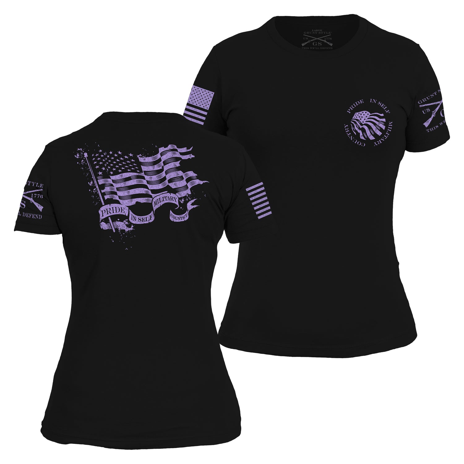 Women's Flag Salute Graphic Tee  | Grunt Style 
