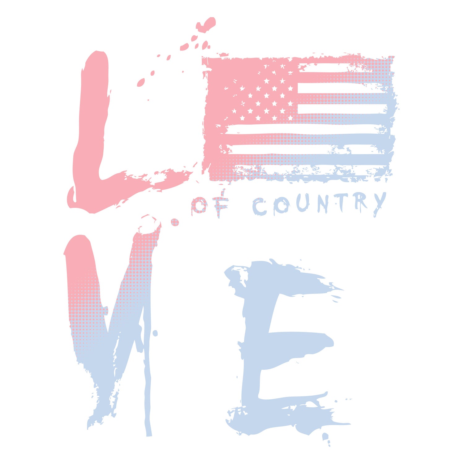 Love of Country Ombre Graphic  | Grunt Style 