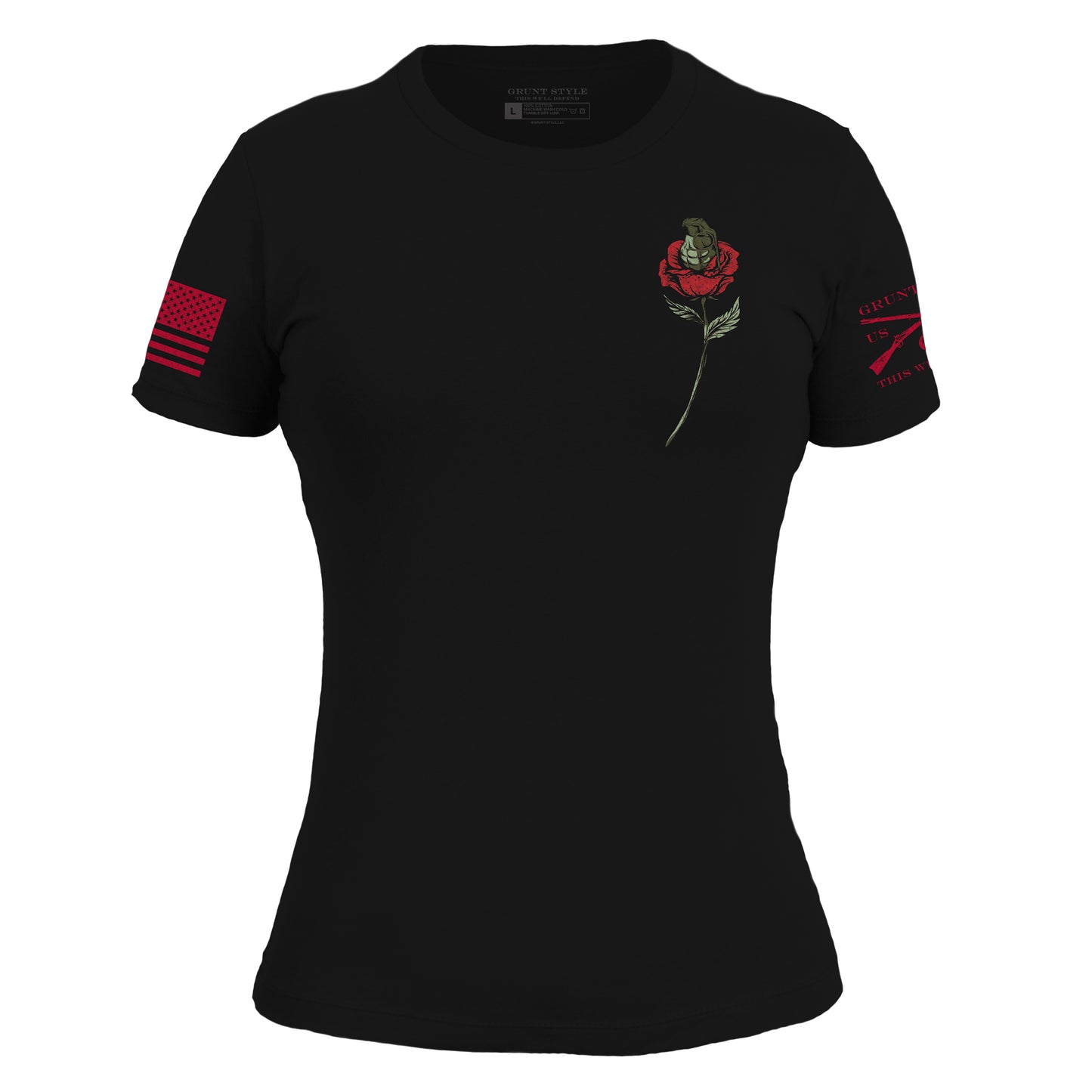 Women's Death Rose Tee in Black  | Grunt Style 