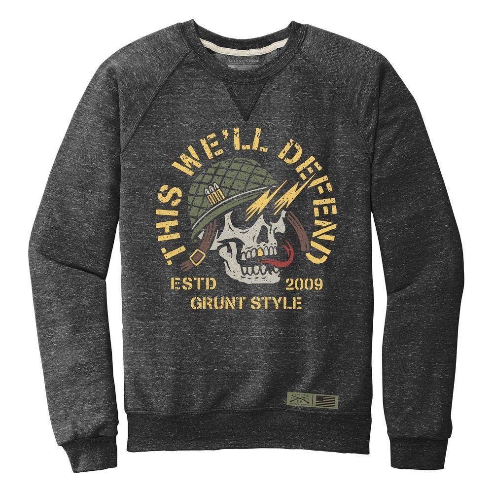 Death Skull Terry Crew Sweatshirt – Grunt Style, LLC