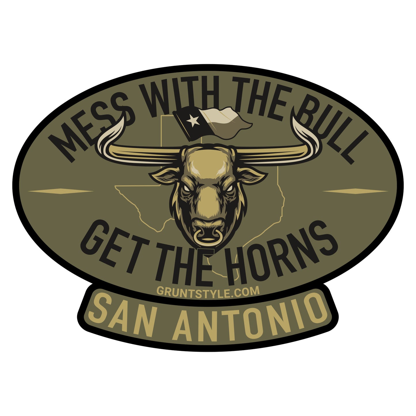 Mess with the Bull San Antonio Sticker