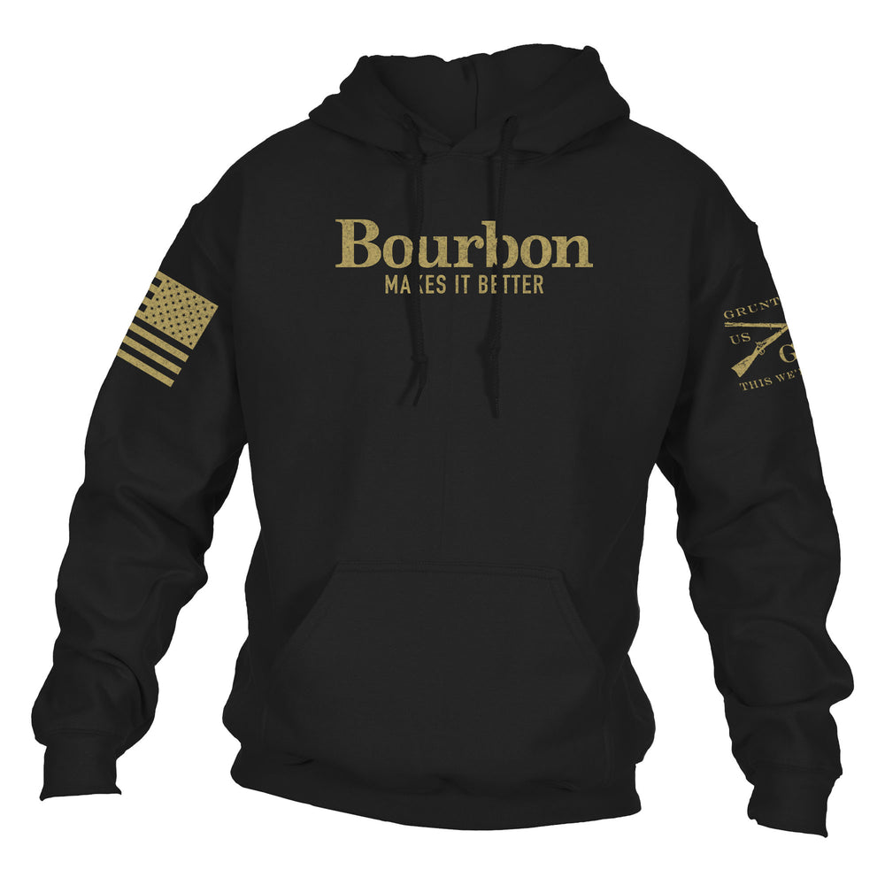 Bourbon Makes It Better Hoodie - Black