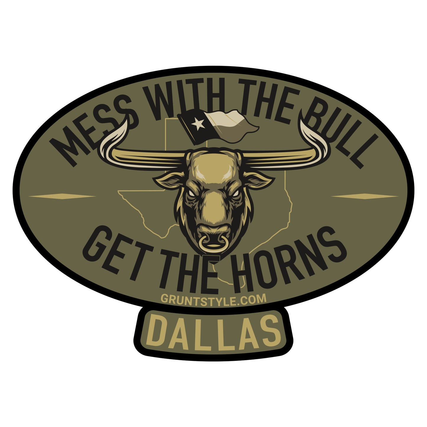 Mess with the Bull Dallas Sticker