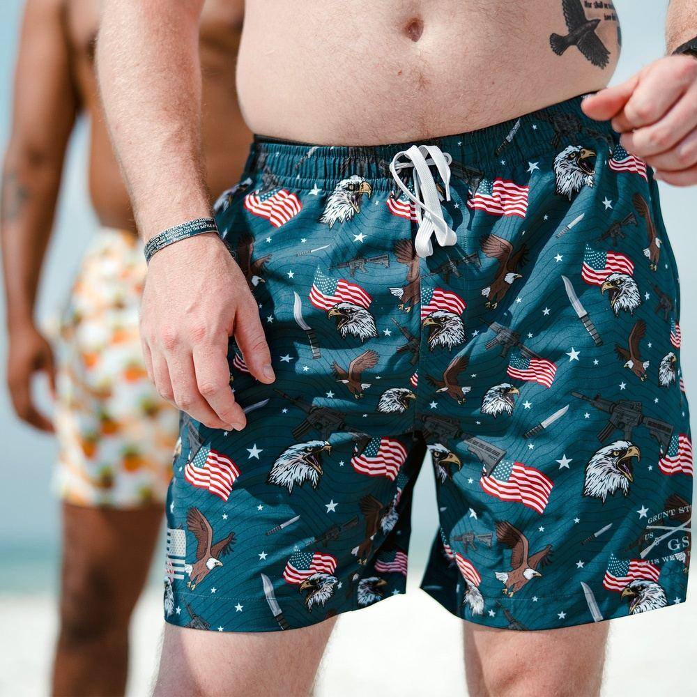 Men's Slim Fit Anti Chafe Swim Trunks