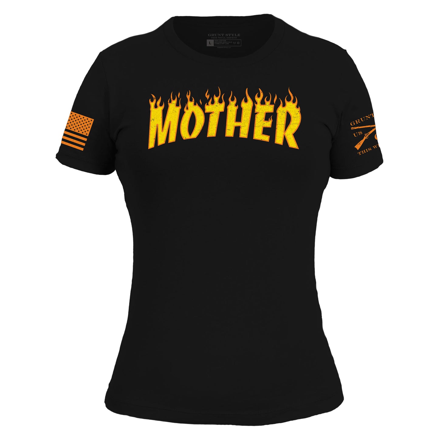 Women's Thrasher Mom Slim Fit Tee - Black | Grunt Style 