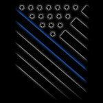 Police Shirts - Blue Line Flag 