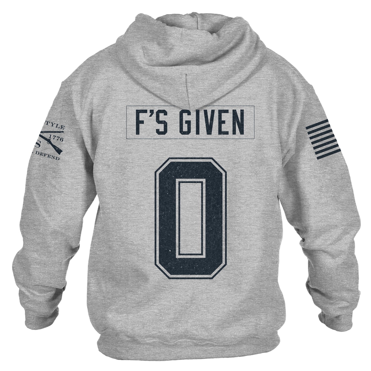 Men's Hooded Sweatshirt  | Zero F's Given | Grunt Style 