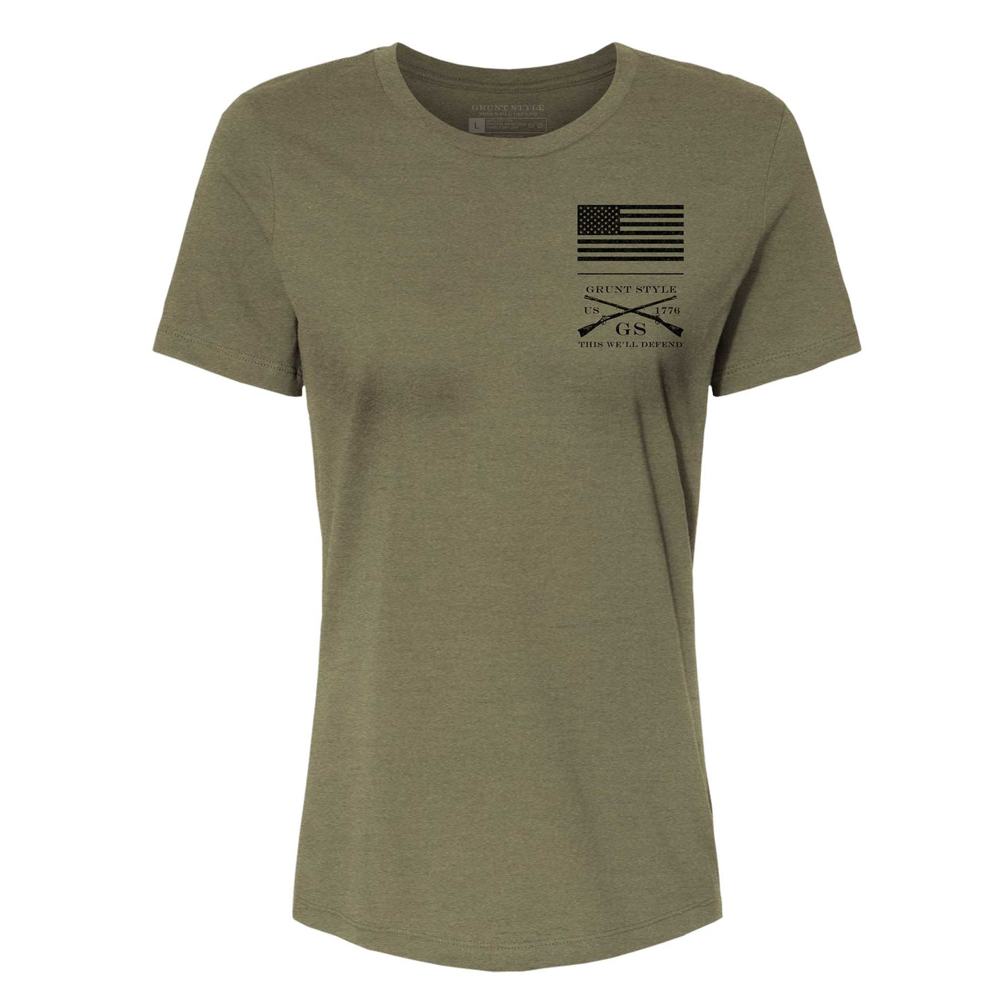 Women's Strength Through Suffering Relaxed Fit Tee -- Olive | Grunt Style 