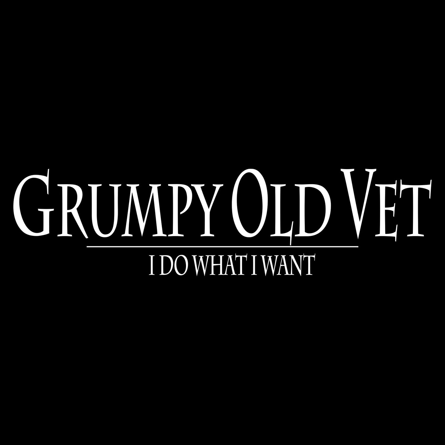 Grumpy Old Vet in Black | Veterans Apparel 
